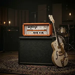 Ampli guitare et guitare électrique en studio ambiance musicale